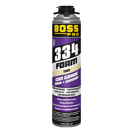 Boss 334 - Window and Door Gun Foam - 24oz (Box of 12)